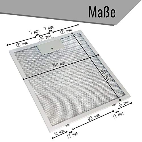 11.99 $ | Filtro antigrasso in metallo per cappe aspiranti, 320 x 260 mm, filtro antigrasso con griglia x2